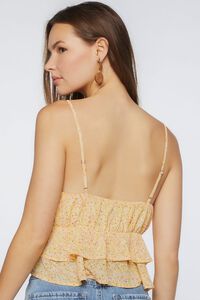 YELLOW/PINK Ditsy Floral Flounce Cami, image 3