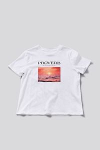 WHITE/MULTI Organically Grown Cotton Proverb Graphic Tee, image 1
