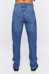 DARK DENIM Slim-Fit Whiskered Jeans, image 4