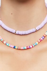 PURPLE/MULTI Beaded Layered Necklace Set, image 2