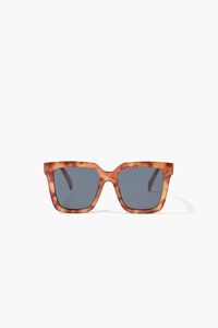 BROWN/BLACK Marbled Square Sunglasses, image 1
