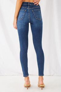 DARK DENIM Super Skinny Distressed Jeans, image 4