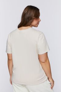 BEIGE/MULTI Plus Size Organically Grown Cotton Graphic Tee, image 3