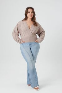 GOAT Plus Size Plunging Dolman-Sleeve Sweater, image 4