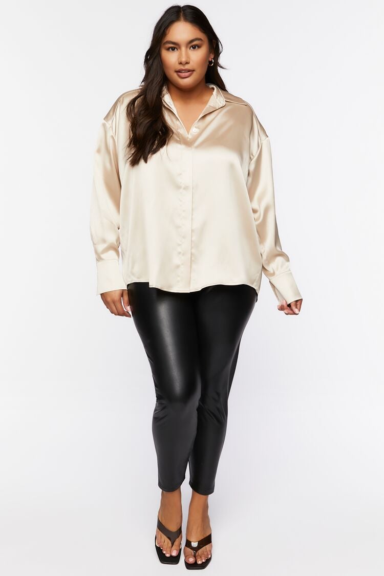Plus Size Faux Leather Leggings | Forever 21