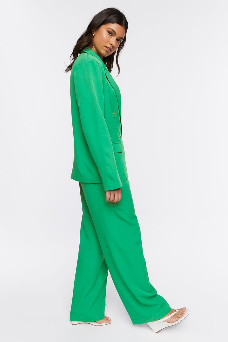 Women’s Double-Breasted Suit Blazer & Pants Set in Green Large blazer on sale 2022 2