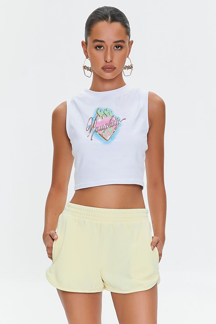 Women French Terry Dolphin-Hem Shorts in Pale Yellow,  XL FOREVER 21 on sale 2022
