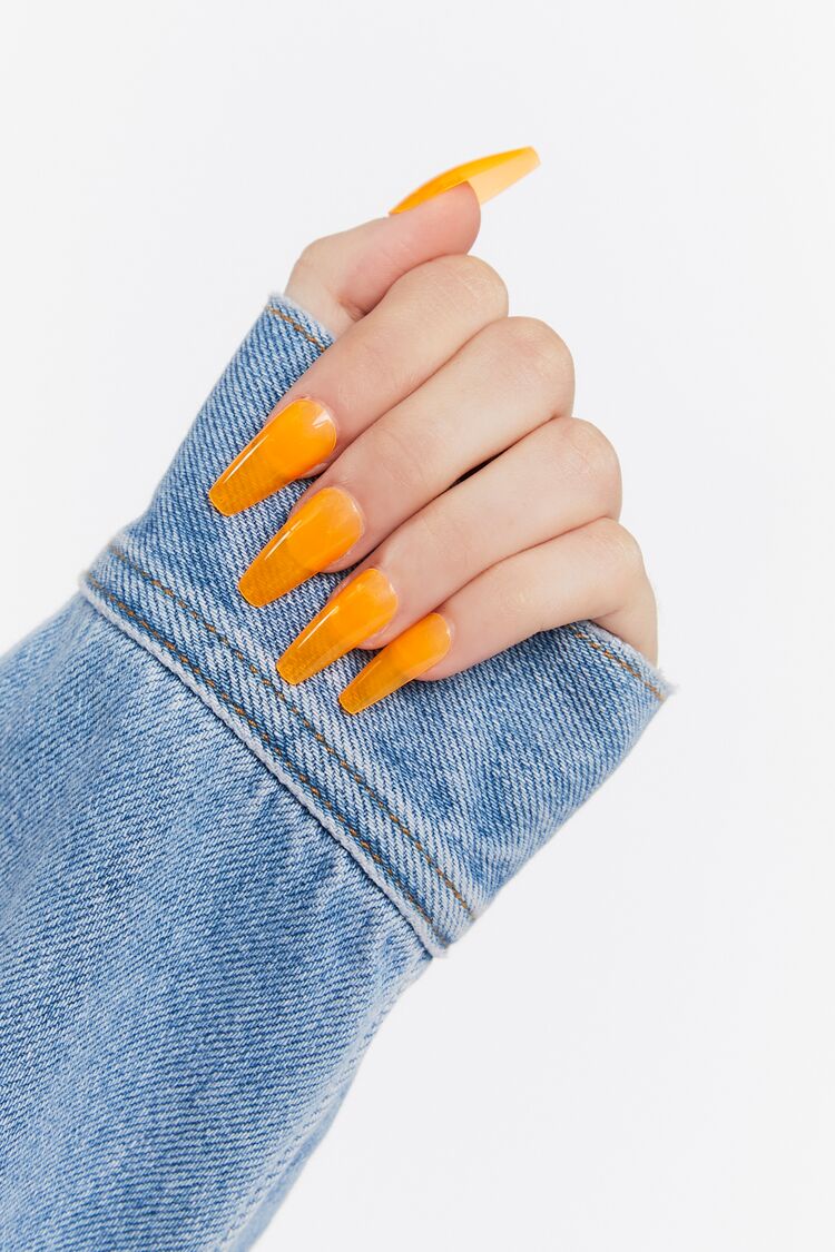 Almond Press-On Nails in Orange Almond on sale 2022