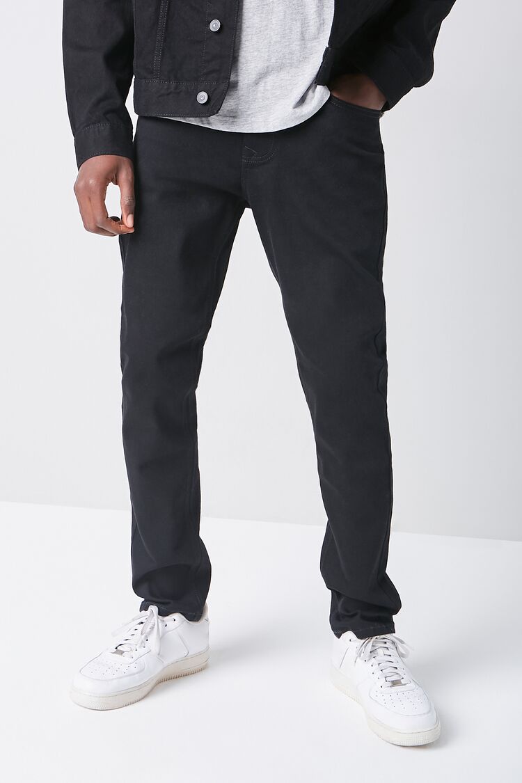 Men Basic Slim-Fit Jeans in Black,  33 21MEN on sale 2022 2