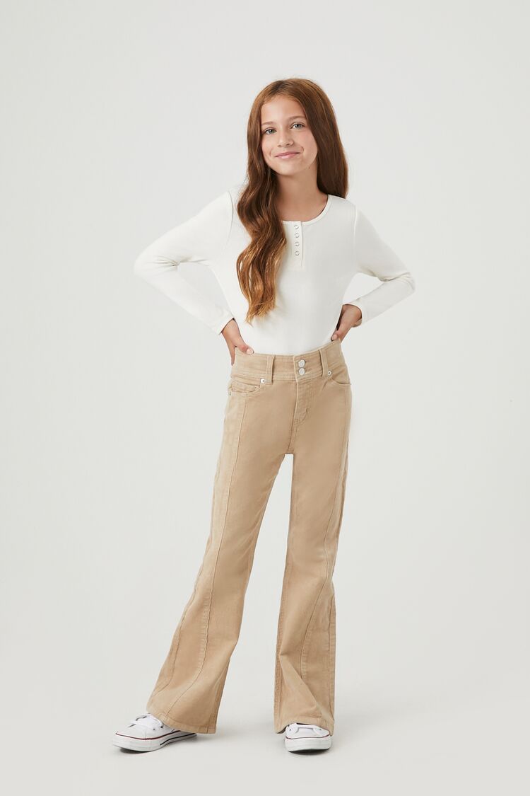 Forever 21 Women's Corduroy Flare Pants in Black Small