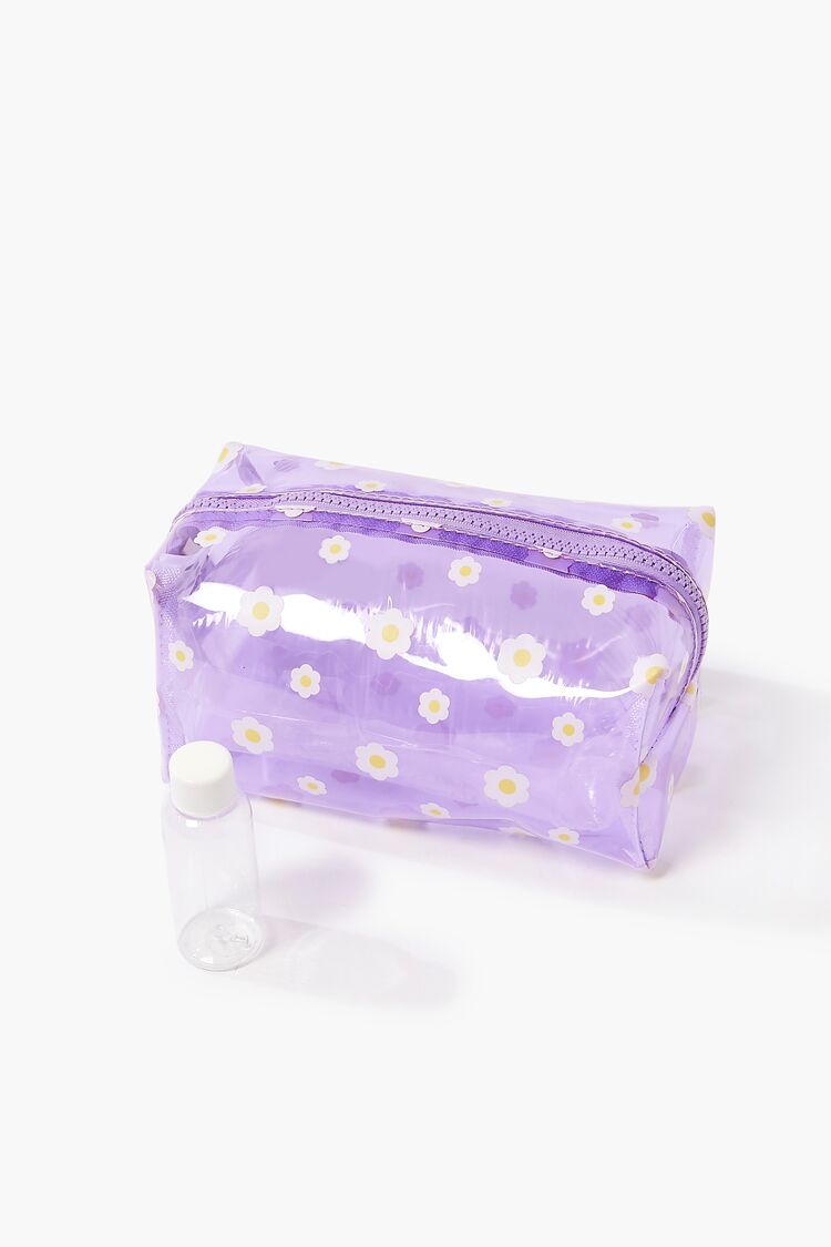 Floral Print Bag & Travel Bottle Set in Lavender bag on sale 2022 2