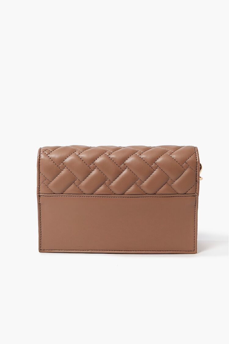 Women’s Quilted Faux Leather Crossbody Bag in Taupe Accessories on sale 2022 2