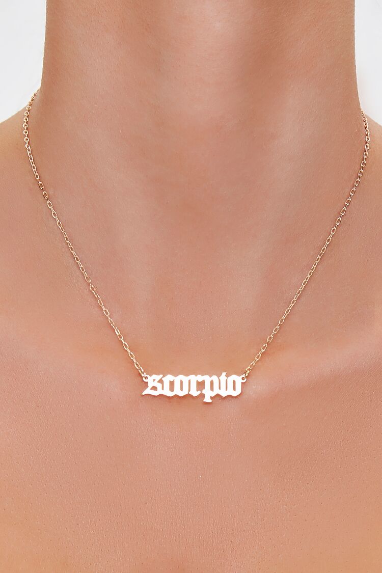Women’s Zodiac Pendant Necklace in Gold/Scorpio Accessories on sale 2022 3
