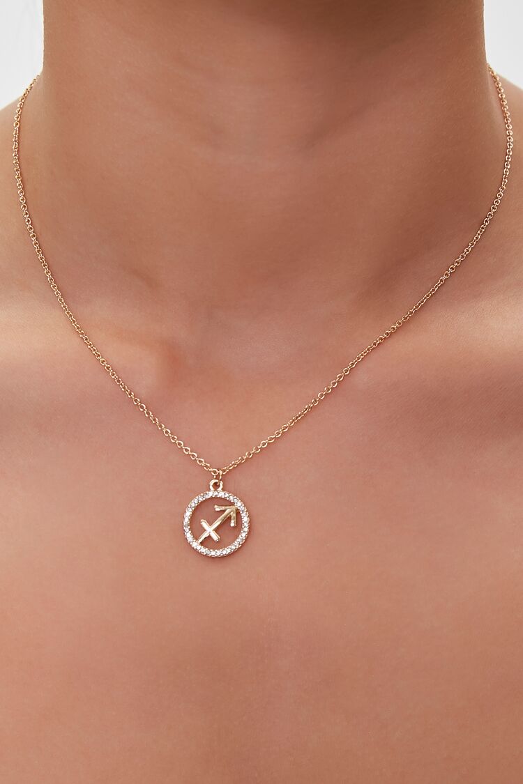 Women Astrology Charm Chain Necklace in Gold/Sagittarius FOREVER 21 on sale 2022