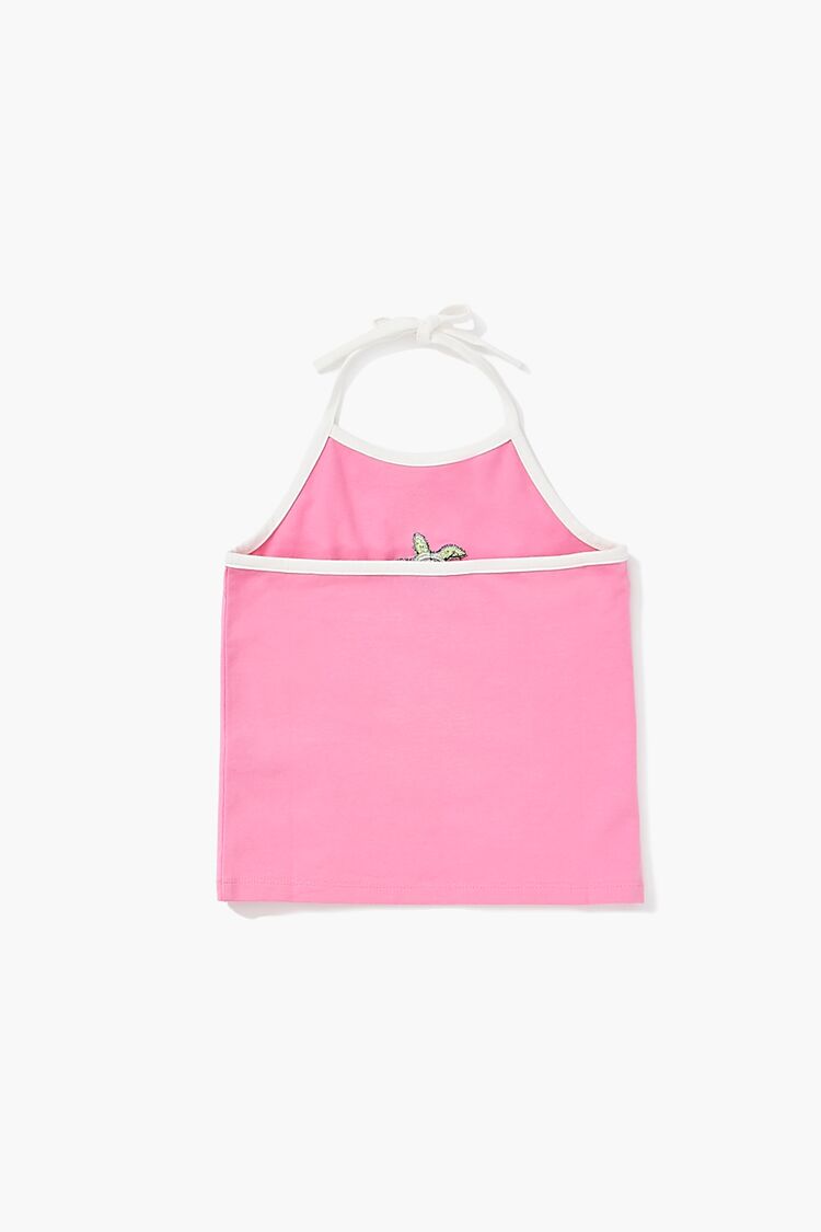 Women Girls Yin Yang Turtle Halter Top (Kids) in Pink,  9/10 FOREVER 21 GIRLS on sale 2022 2