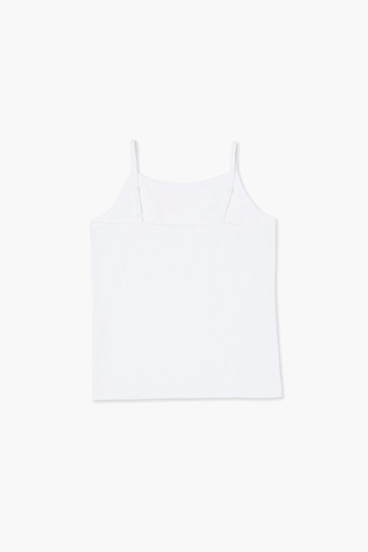 Girls Basic Organically Grown Cotton Cami (Kids) in White,  11/12 (Girls on sale 2022 2