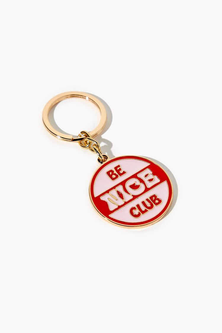 Be Nice Club Keychain in Pink club on sale 2022