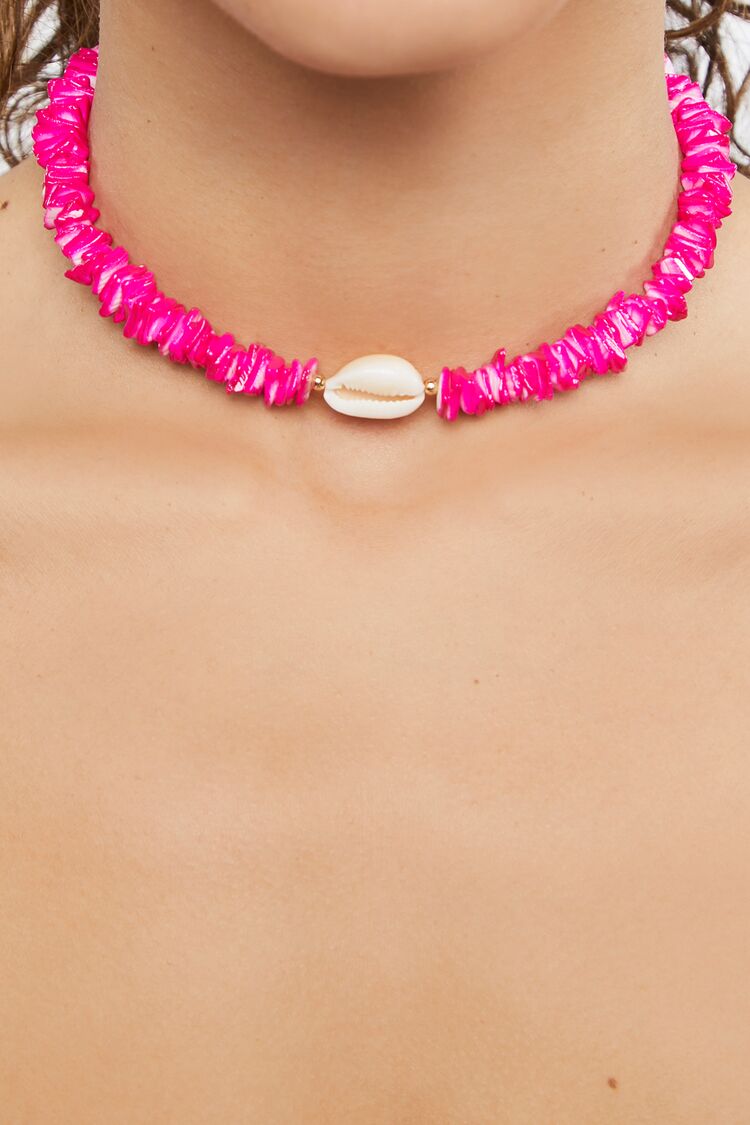 Women’s Puka Shell Choker Necklace in Pink Accessories on sale 2022