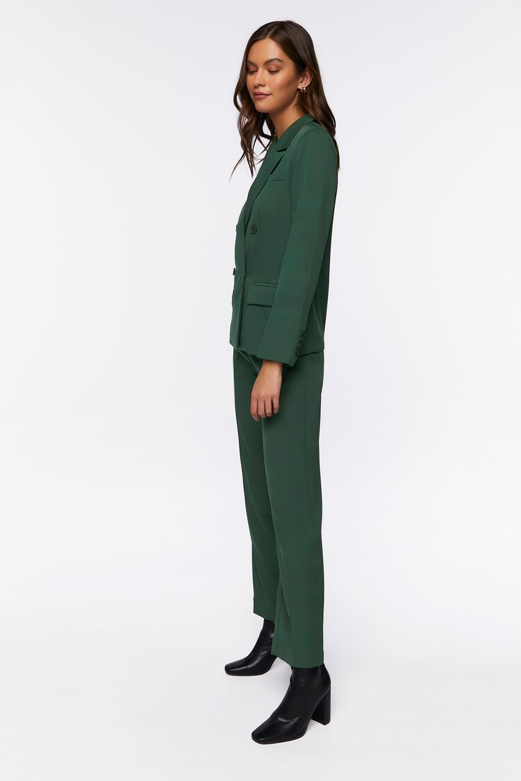 Women’s Double-Breasted Suit Blazer & Pants Set in Hunter Green Small blazer on sale 2022 2