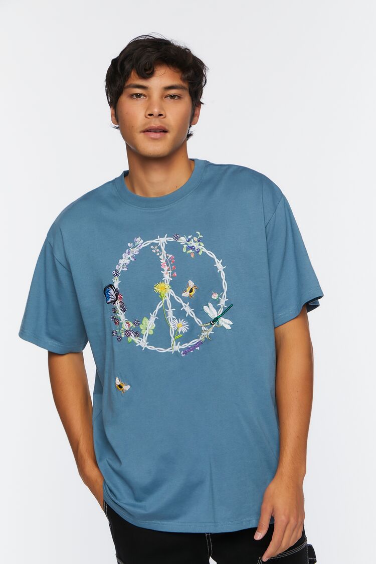 Barbed Wire Peace Sign Graphic Tee