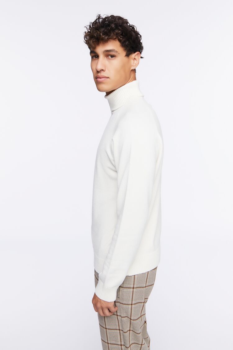 Men Turtleneck Raglan Sweater in Cream,  XL 21MEN on sale 2022 2