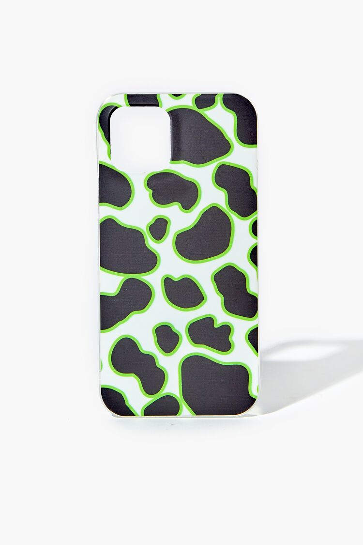 Cow Print Case for iPhone 12 in Green Case on sale 2022