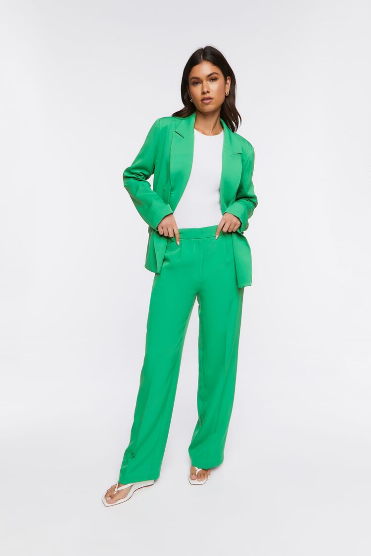 Women’s Double-Breasted Suit Blazer & Pants Set in Green Small blazer on sale 2022