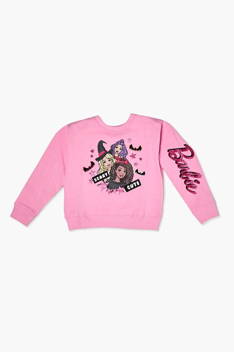 Girls Barbie Graphic Pullover (Kids) in Pink,  11/12 (Girls on sale 2022