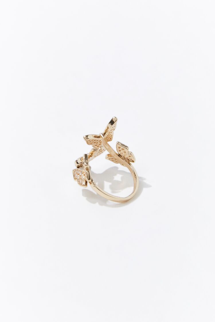Women Butterfly Charm Cocktail Ring in Gold,  7 FOREVER 21 on sale 2022 2