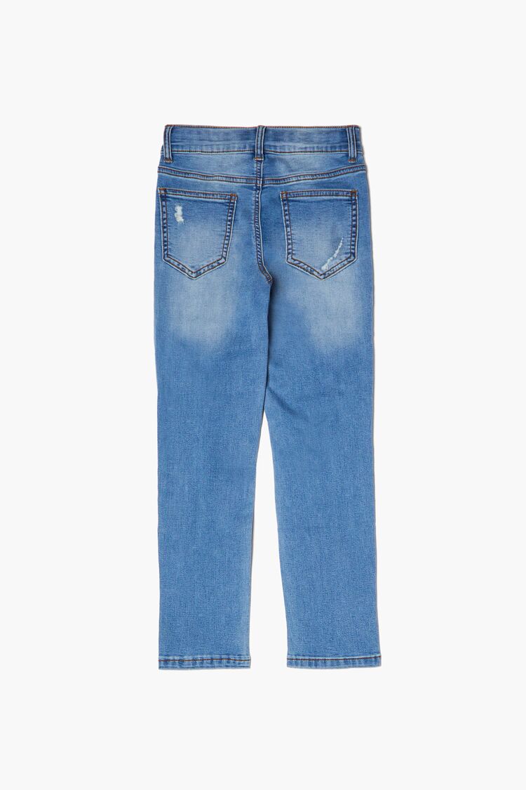 Kids Distressed Slim-Fit Jeans (Girls + Boys) in Medium Denim,  13/14 (Girls on sale 2022 2