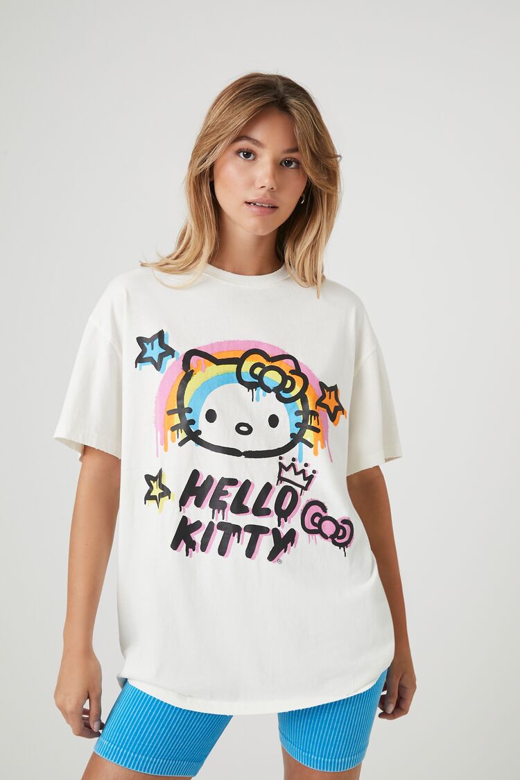Printed T-shirt Hello Kitty Slipper, T-shirt transparent