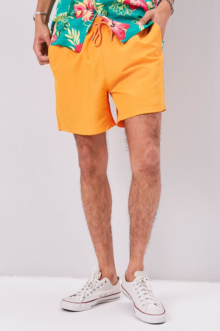 Men Drawstring Swim Trunks in Light Orange,  XL 21MEN on sale 2022 2