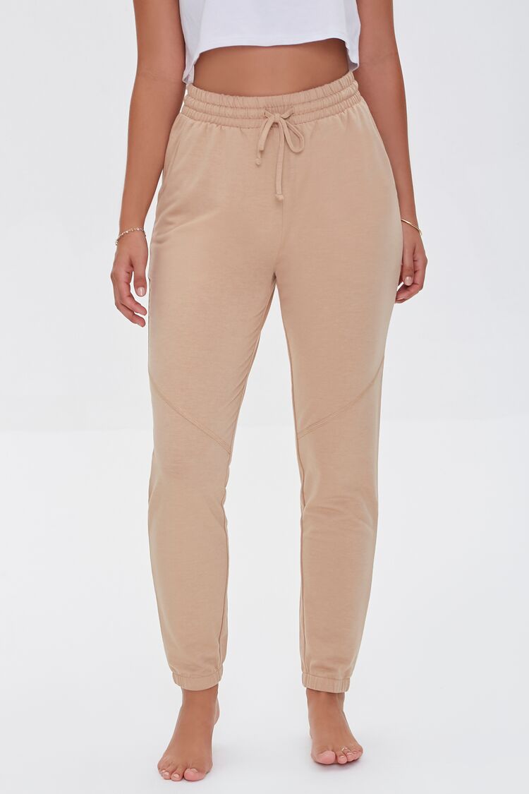 Women Pocket Lounge Joggers in Taupe Medium FOREVER 21 on sale 2022 2