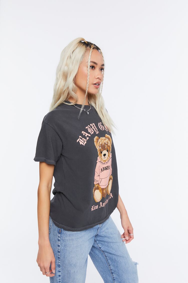 Women Teddy Bear Graphic Tee in Charcoal,  XS FOREVER 21 on sale 2022 2