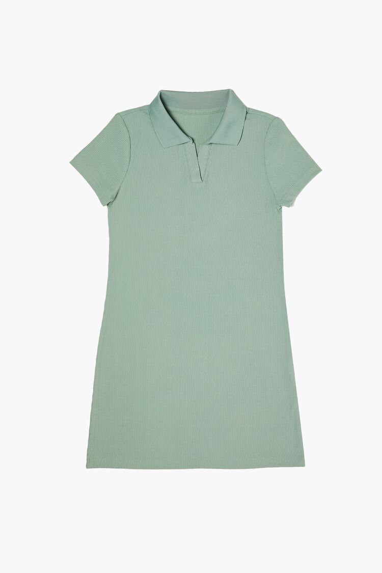 Girls Polo Shirt Dress (Kids) in Green,  13/14 (Girls on sale 2022