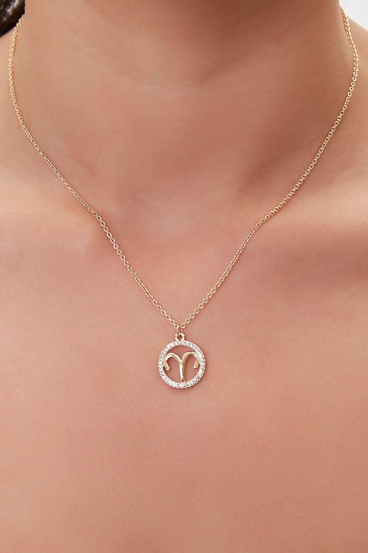 Women Astrology Charm Chain Necklace in Gold/Aries FOREVER 21 on sale 2022