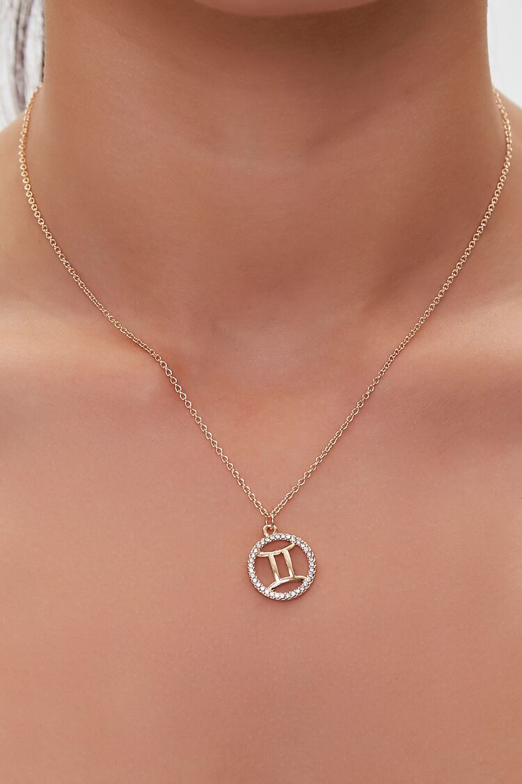 Women Astrology Charm Chain Necklace in Gold/Gemini FOREVER 21 on sale 2022