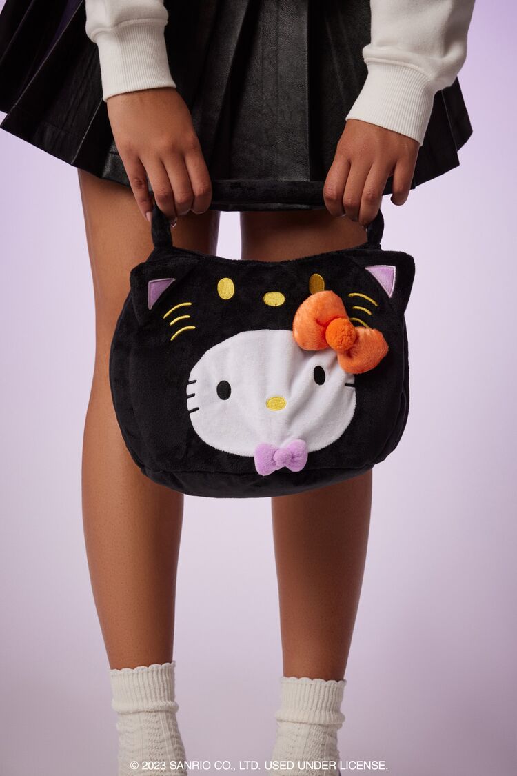 Plush Black Cat Hello Kitty Handbag