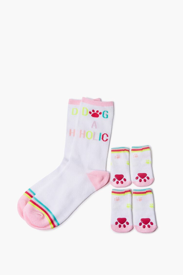 Crew Socks & Dog Socks Set in White Accessories on sale 2022