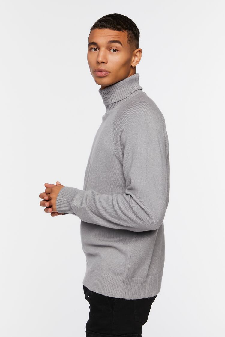 Men Turtleneck Raglan Sweater in Grey,  XXL 21MEN on sale 2022 2