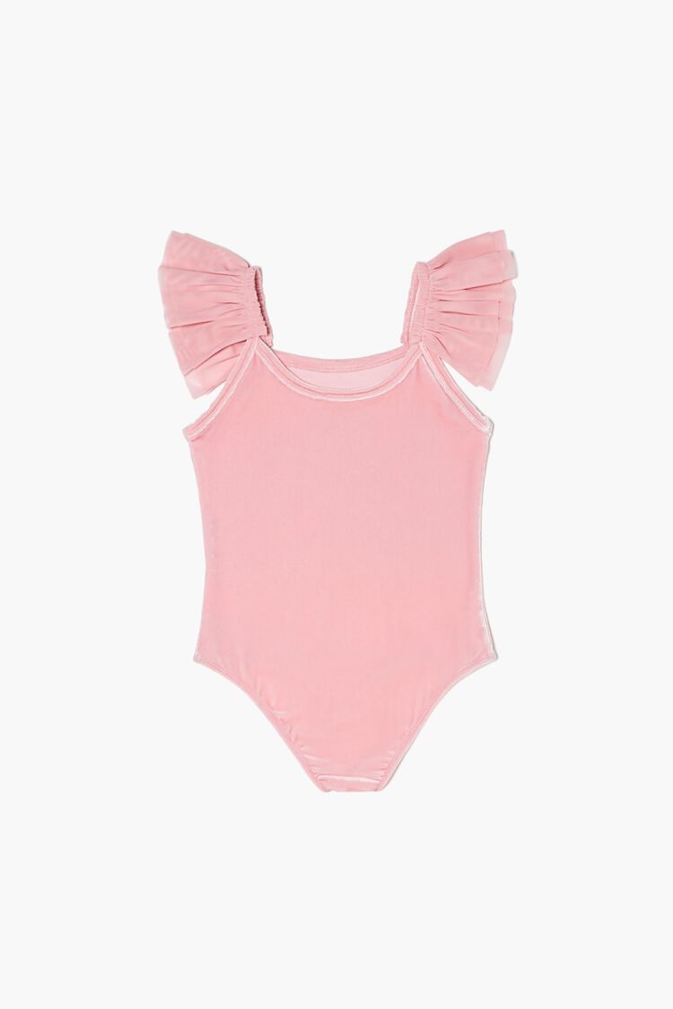 Girls Velvet Bodysuit (Kids) in Pink,  9/10 (Girls on sale 2022 2