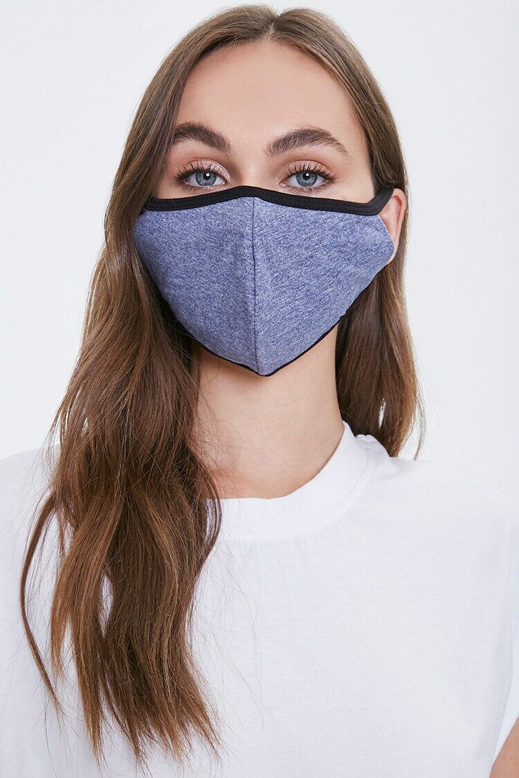 Women Heathered Face Mask in Blue FOREVER 21 on sale 2022