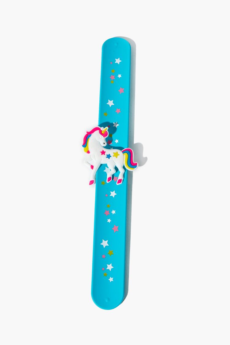 Girls Unicorn Snap Bracelet (Kids) in White/Blue (Girls on sale 2022