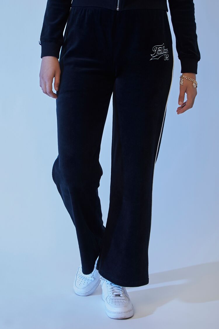 Women FUBU Embroidered Sweatpants in Black,  XS FOREVER 21 on sale 2022 2