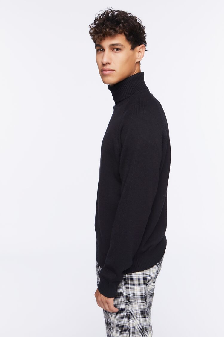 Men Turtleneck Raglan Sweater in Black,  XXL 21MEN on sale 2022 2