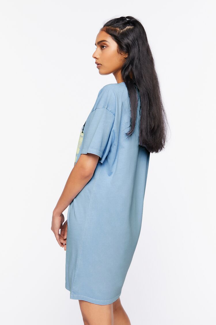 Women Joshua Tree Graphic T-Shirt Dress in Blue Large FOREVER 21 on sale 2022 2
