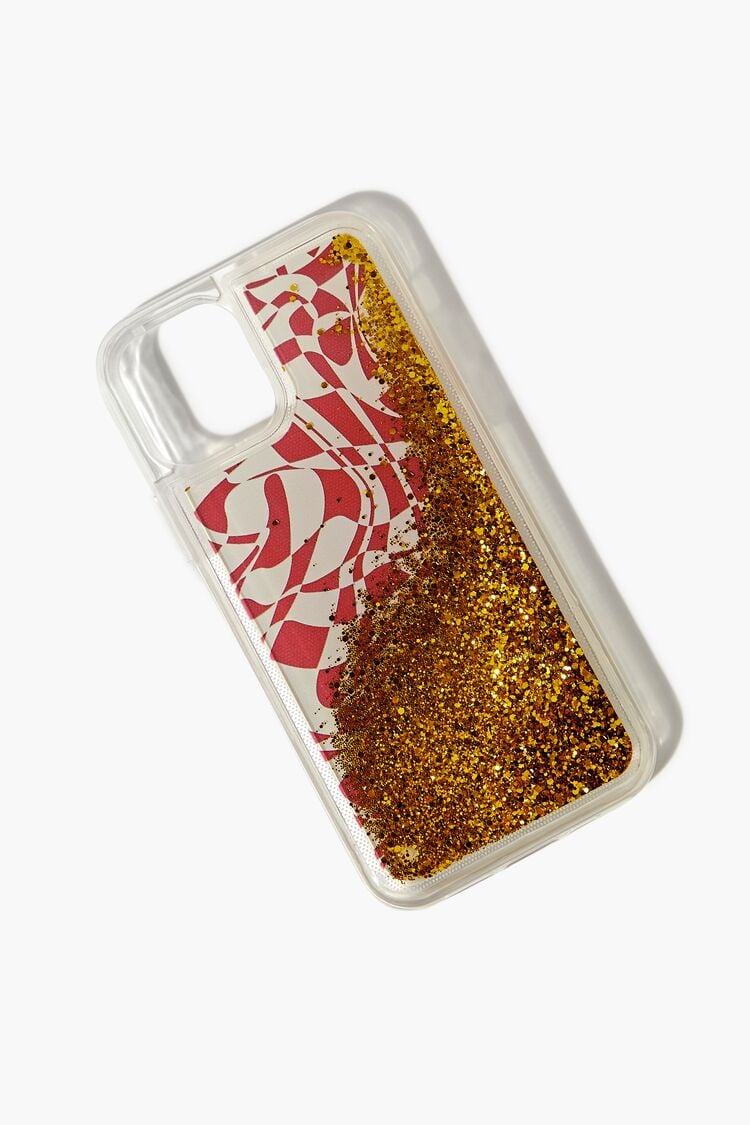Abstract Checkered Phone Case for iPhone 12 in Red Abstract on sale 2022