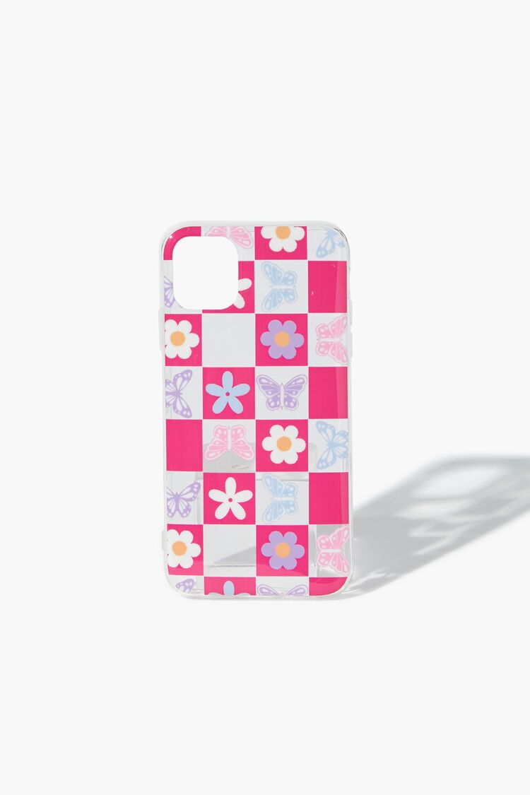 Checkered Phone Case for iPhone 11 in Pink Case on sale 2022