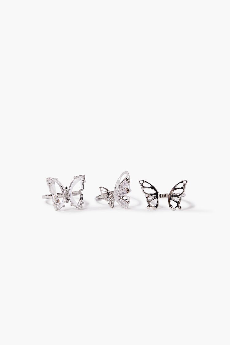 Women Butterfly Charm Ring Set in Silver,  6 FOREVER 21 on sale 2022