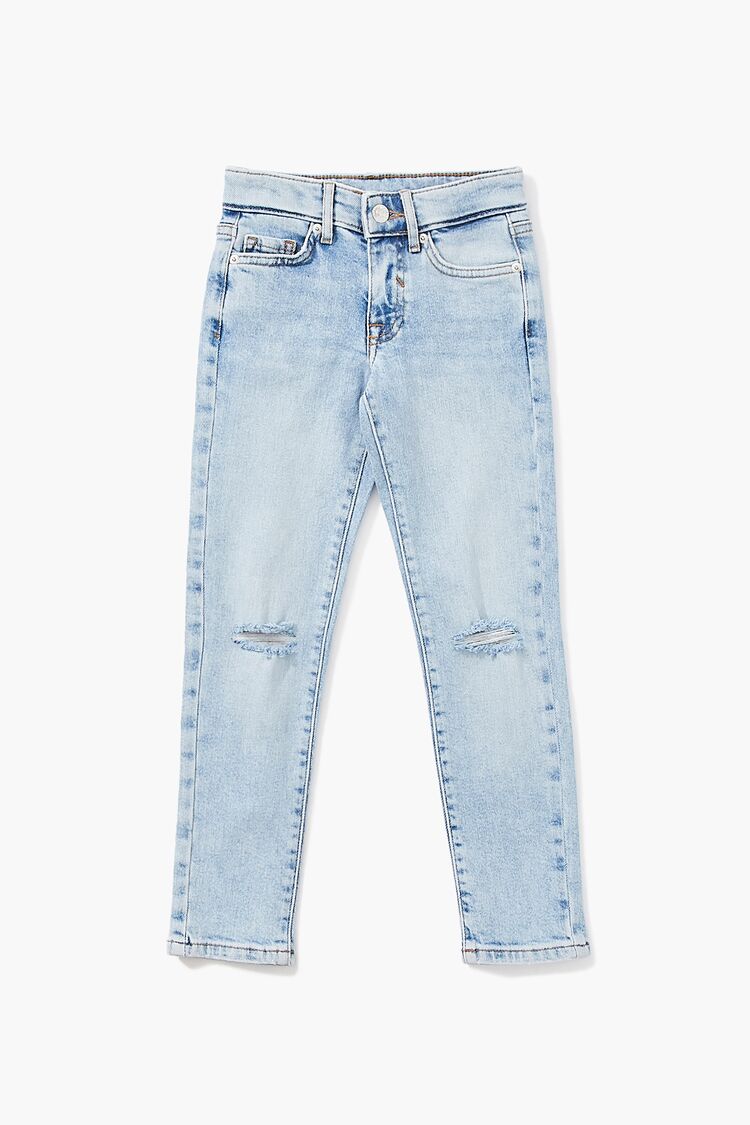 Kids Distressed Jeans (Girls + Boys) in Light Denim,  5/6 (Girls on sale 2022